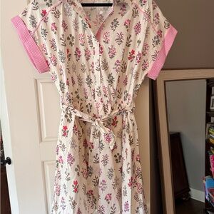 She + Sky Floral Mini Dress - Pink and White